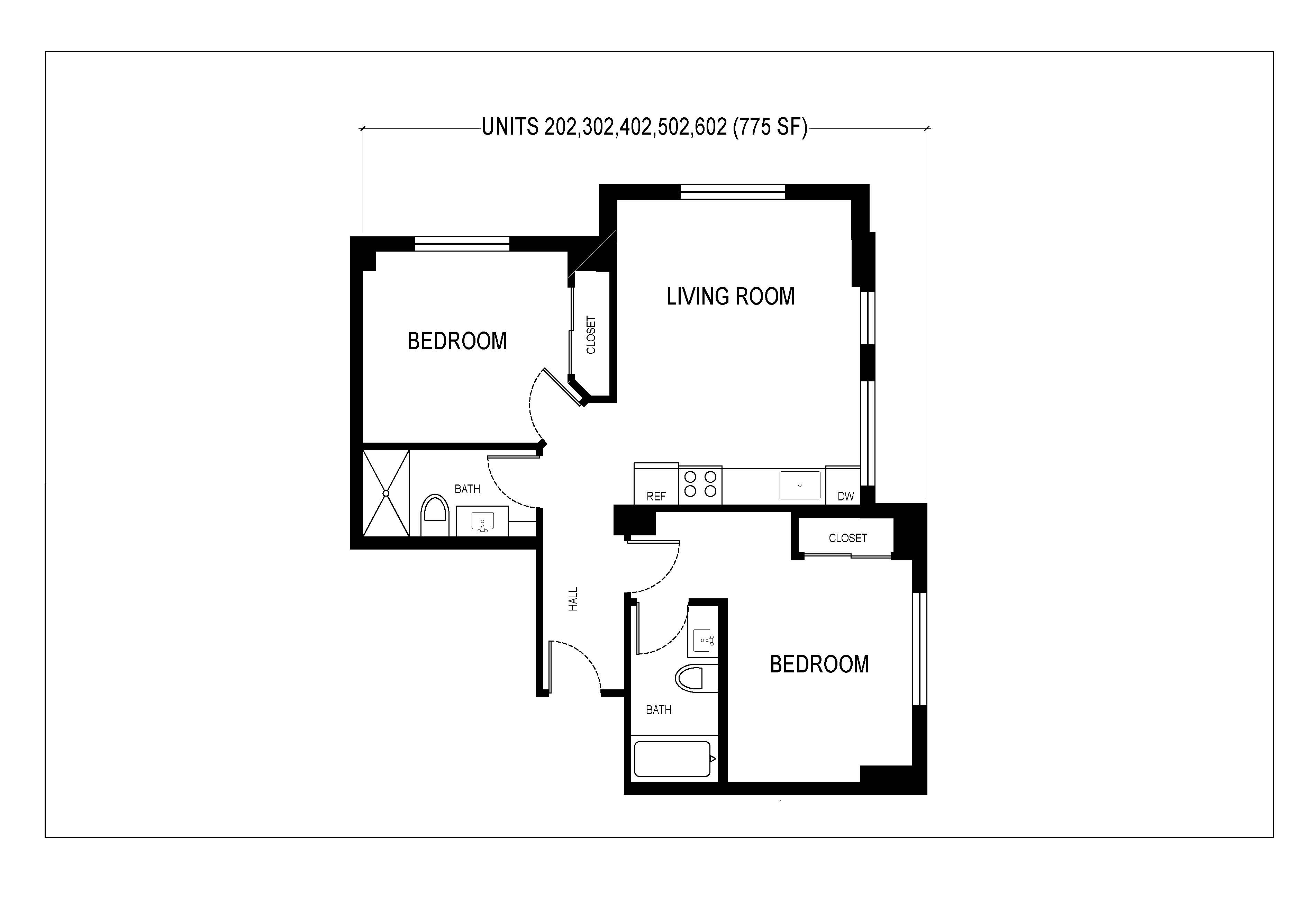 2 Bed 2 Bath (02 , 06 )